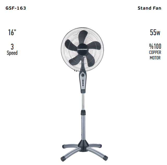 پنکه ایستاده گوسونیک مدل GSF-163 با ۵ پره