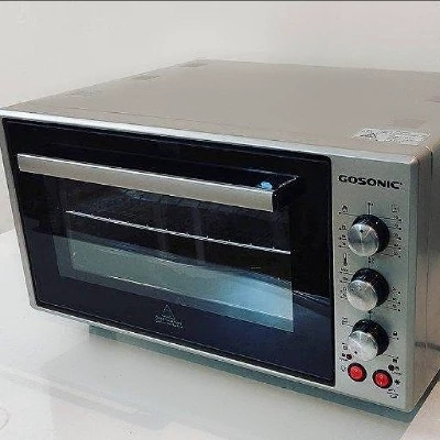 آون تستر گوسونیک مدل GEO 650 لیتری استیل مات تایمر 90 دقیقه جوجه گردان و کانوکشن حرفه ای